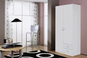 Šatníková skriňa Case, 91 cm, biela