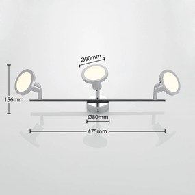 Lindby Ayden stropné LED svietidlo 3-pl. dlhé