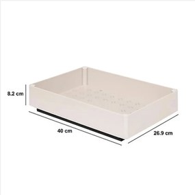 5Five® Výsuvný organizér do skrinky s výsuvmi, béžová AXIS 26,9 x 40 x 8,2 cm (L)