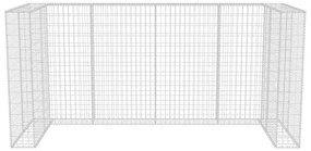 Gabiónová ohrada na trojitý odpadkový kôš, oceľ 250x100x120 cm