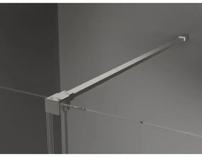 Mexen Velar, sprchový kút s posuvnými dverami 110 x 70 cm, 8mm šedé sklo, brúsená oceľ, 871-110-070-41-97