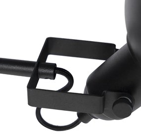 Priemyselná stojaca lampa čierna so zlatom 1-svetlo - Tommy