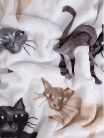 Obliečky mikroplyš Exclusive – Mačičky 140 × 200 cm, 70 x 90 cm