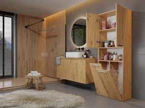 Kúpeľňová skrinka s 2 košmi na bielizeň NEL ART II dub artisan