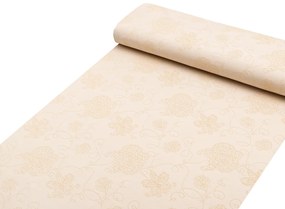 Biante Teflónový obdĺžnikový obrus TF-099 Zlaté kvetované ornamenty na béžovom 50x100 cm