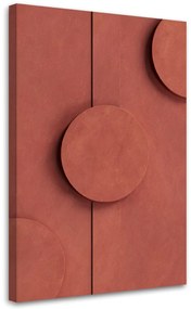 Gario Obraz na plátne Geometrický reliéf červená Rozmery: 40 x 60 cm