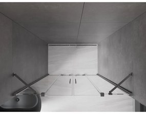 Mexen Velar Duo, posuvné dvere do otvoru 180x200 cm, 8mm číre sklo, grafitová matná, 871-180-000-02-66