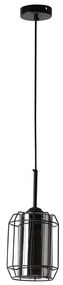 Candellux Čierny závesný luster Jonera pre žiarovku E27 31-08428
