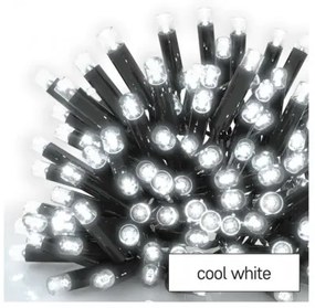 Profi LED spojovacia reťaz čierna – cencúle, 3 m, vonkajšia, studená biela