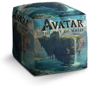 Sablio Taburet Cube Avatar The Way of Water Plávajúci ostrov: 40x40x40 cm