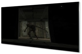 Sklenený obraz Zombie tmavá budova 100x50 cm