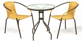 Garthen 35215 Záhradný balkónový set 2 stoličky + sklenený stôl