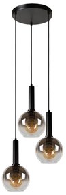Lucide 45402/13/30 - Luster na lanku MARIUS 3xE27/40W/230V čierna