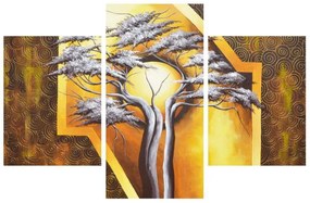 Orientálny obraz stromu a slnka (90x60 cm)