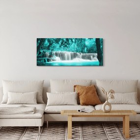 Obraz - Modrý vodopád (120x50 cm)