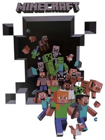 Samolepka na stenu "MINECRAFT 2" 50x70 cm