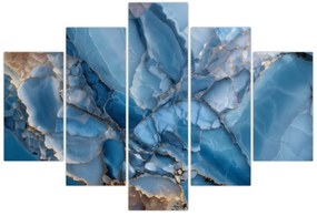Obraz - Modrý členitý mramor (150x105 cm)