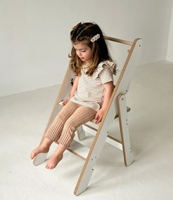 Učiaca montessori detská veža skladacia biela