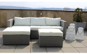 Sammer Set záhradného ratanového nábytku v sivej farbe ABI6702