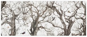 Obraz - Lesný vzor, kresba (120x50 cm)