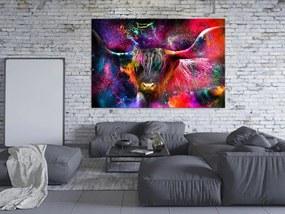 Obraz - Farebný býk 90x60