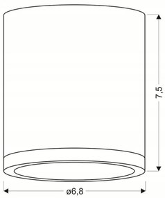 LED Stropné svietidlo TUBA LED/5W/230V biela/béžová