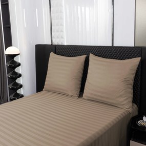 Hotelové obliečky z mikrovlákna JASMINE béžové - prúžok 2 cm, hotelové obálkové zapínanie Rozmer obliečky: 70 x 90 cm | 140 x 200 cm