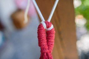 Farebná hojdacia sieť s vankúšom HAMAK pre 2 osoby 190x150 cm