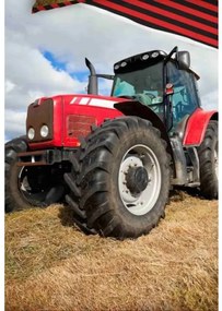 Bavlnené obliečky Červený Traktor na poli