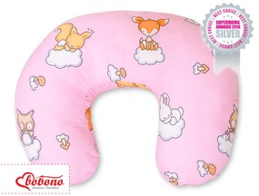 Bobono Vankúš na kŕmenie- Basic Forest animals pink
