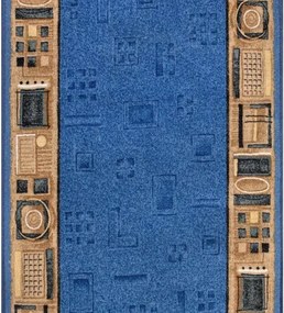 Protišmykový behúň na mieru Jena 77, šíre 67 cm, modrá, chodba / predsieň, Associated Weavers