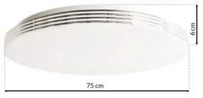 Stropné LED svietidlo Siena, 1x LED 80w, 3000-6000k, w