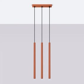 Sollux SL.1526 - Luster na lanku PASTELO 3xG9/8W/230V červená