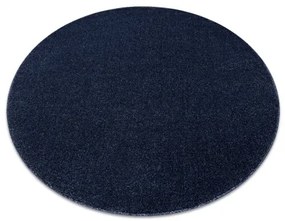Okrúhly koberec SOFTY Jednotný, Jednobarevný, tmavo modrá Veľkosť: kruh 120 cm