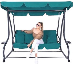 Hojdačka 3-miestna SPRINGOS GS0020 - modrá