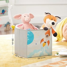 Detský regál na hračky a knihy s 2 úložnými boxmi, biely