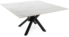 Rozkladací jedálenský stôl s prídavnou doskou s doskou z kameňa 90x150 cm Arlene – Marckeric