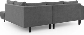 Tmavosivá ženilková rohová pohovka (pravý roh/do L) Mauris – Ropez