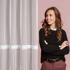 ZÁCLONA NA KRÚŽKOCH ELIANA 140X260 CM BIELA