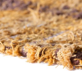 Okrový ručne tkaný bavlnený koberec so vzorom Woven - 120*180 cm