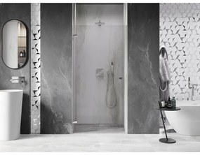 Mexen, Mexen Lunar-B Otočné ľavé sprchové dvere 75 cm, priehľadné, chróm - 832-075-000-01-00-L