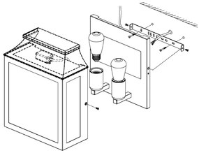 Eglo 97294 - Vonkajšie nástenné svietidlo SONCINO 2xE27/60W/230V