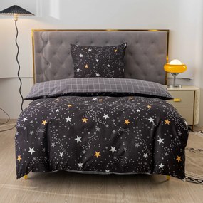 Flanelové obliečky z mikrovlákna STELLAR tmavo sivé Rozmer obliečky: 70 x 90 cm | 140 x 200 cm