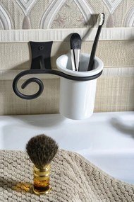 Sapho Sapho, REBECCA držiak uterákov otvorený, čierna, CC006