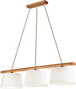Závesný luster AIDA na lankách, 3xE27/60W/230V, dub