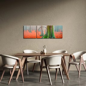 Obraz stromu (s hodinami) (90x30 cm)