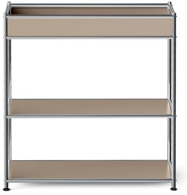 Kovová konzola »CN3 Slim Line« s poličkou, hnedosivá