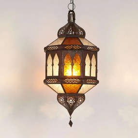 Orientálna lampa Biban Trombia žlto-biela