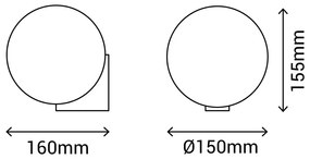 Nástenné svietidlo v zlatej farbe ø 15 cm Obi – SULION