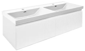 Kúpeľňová skrinka s umývadlom SAT Evolution 118x30x44, 8 cm biela mat SATEVO120WMU4, 1 ks